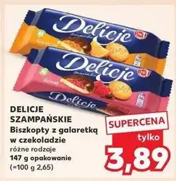 Kaufland Ciastka z galaretką malinową Delicje szampańskie oferta