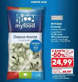 Kaufland Krewetki surowe obrane 16/20 Myfood oferta