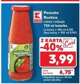 Kaufland Passata rustica z bazylią K-classic oferta