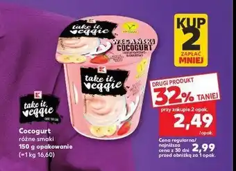 Kaufland Cocogurt truskawka-banan K-classic takie it veggie oferta