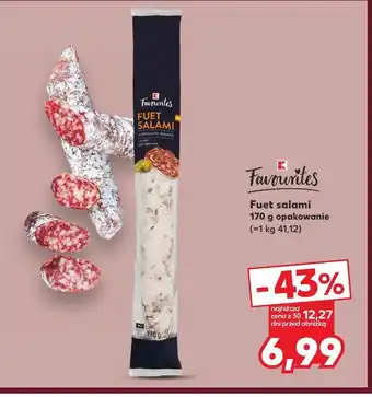 Kaufland Salami fuet K-classic favourites oferta