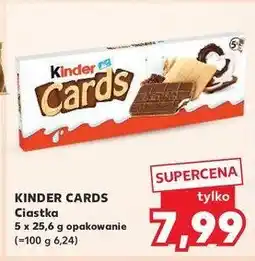 Kaufland Herbatniki czekoladowe Kinder cards oferta