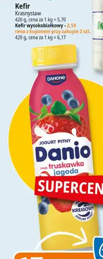 E.Leclerc Jogurt pitny truskawka jagoda Danone Danio oferta