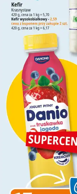 E.Leclerc Jogurt pitny truskawka jagoda Danone Danio oferta