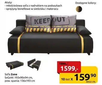 Black Red White Sofa Zone oferta