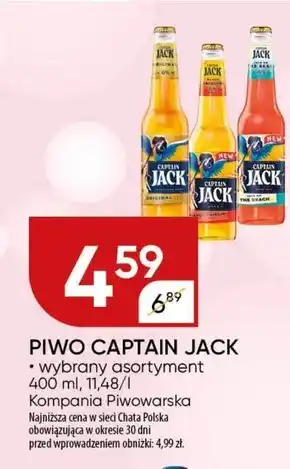 Chata Polska Captain Jack Original Piwo smakowe 400 ml oferta