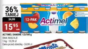 bi1 Actimel Napój jogurtowy o smaku truskawkowym 1,2 kg (12 x 100 g) oferta