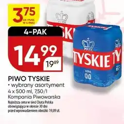 Chata Polska Tyskie Piwo bezalkoholowe 2 l (4 x 0,5 l) oferta