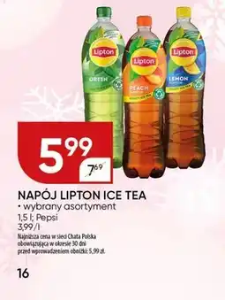 Chata Polska Lipton Ice Tea Lemon Napój niegazowany o smaku cytrynowym z ekstraktem czarnej herbaty 1,5 l oferta