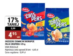 bi1 Felix Crispers Orzeszki ziemne smażone w skorupce o smaku paprykowym 125 g oferta