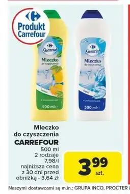 Carrefour Mleczko do czyszczenia Carrefour oferta