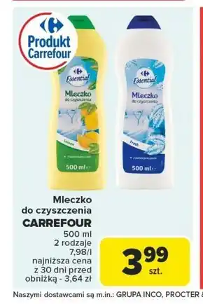 Carrefour Mleczko do czyszczenia Carrefour oferta