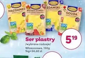 Społem Włoszczowa Ser żółty w plastrach edamski 150 g oferta