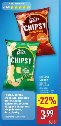 ALDI Chipsy Sun Snacks oferta