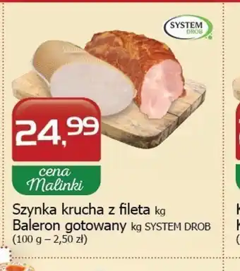 Malinka Market Szninka krucha z fileta Baleron gotowany oferta