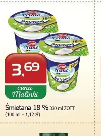 Malinka Market Smietana 18% Zott oferta