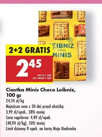 Biedronka Herbatniki Leibniz minis choco Leibniz bahlsen oferta