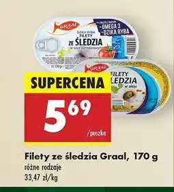 Biedronka Filety śledziowe w sosie pomidorowym Graal oferta