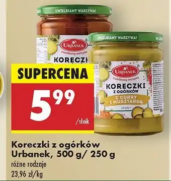 Biedronka Koreczki z ogórków z curry i musztardą Urbanek oferta