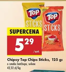 Biedronka Chipsy o smaku ketchupowym Top chips sticks Top (biedronka) oferta