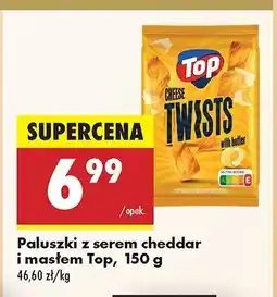 Biedronka Paluszki twists z serem cheddar Top pub Top (biedronka) oferta