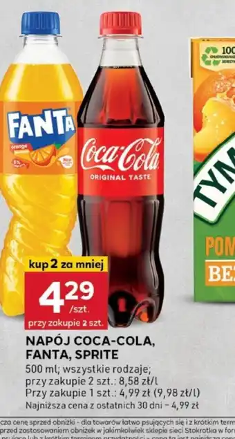 Stokrotka Optima Napój Coca-Cola, Fanta, Sprite oferta