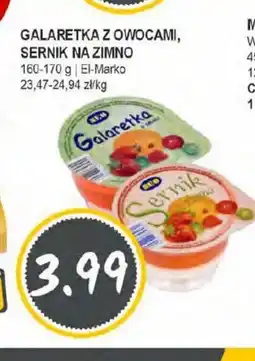 Słoneczko Galaretka z owocami, sernik na zimno oferta