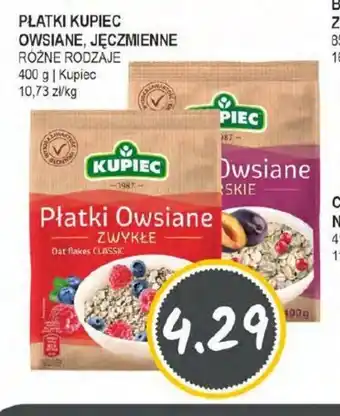 Słoneczko Płatki Kupiec owsiane, jęczmienne oferta