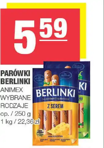 Spar Parówki berlinki animex oferta