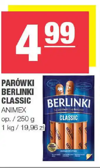 Spar Parówki berlinki classic animex oferta