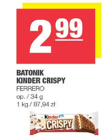 Spar Batonik kinder crispy ferrero oferta