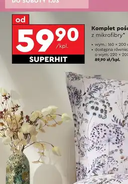 Biedronka Komplet pościeli z mikrofibry 200 x 220 + 2 70 80 cm Homla oferta