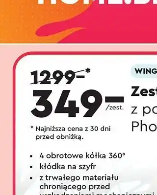 Biedronka Zestaw walizek phoenix 38 l + 63 97 Wings oferta