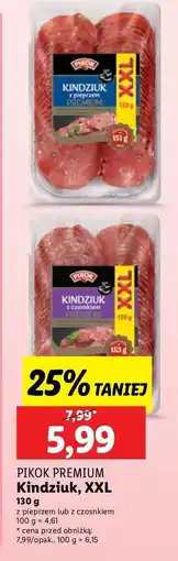 Lidl Kindziuk z czosnkiem Pikok oferta