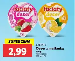 Lidl Deser z truskawkami i śmietanką Łaciaty oferta