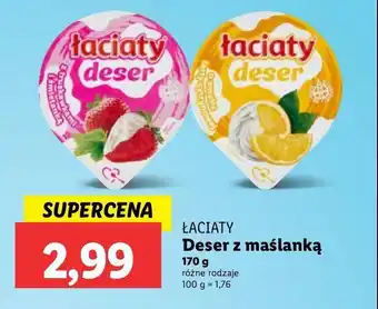 Lidl Deser z truskawkami i śmietanką Łaciaty oferta