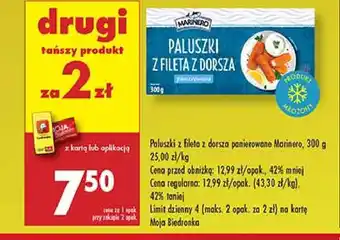 Biedronka Paluszki z fileta z dorsza panierowane Marinero oferta