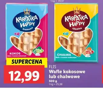 Lidl Wafelki kokosowe Karpatka happy oferta