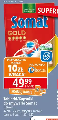 E.Leclerc Tabletki do zmywarki Somat Gold oferta