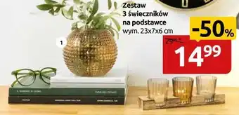 Black Red White ZESTAW 3 ŚWIECZNIKÓW NA PODSTAWCE, WYM. 23X7X6 CM oferta