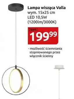 Black Red White L.WISZĄCA VALLA LED/10,5W/1200LM/3000K/CZARNY/IP20/150X25CM [6134-0110] oferta