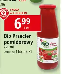 E.Leclerc Przecier pomidorowy Wiodąca Marka Bio Village oferta