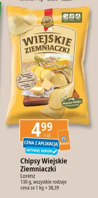 E.Leclerc Chipsy masło z solą Lorenz Wiejskie Ziemniaczki oferta