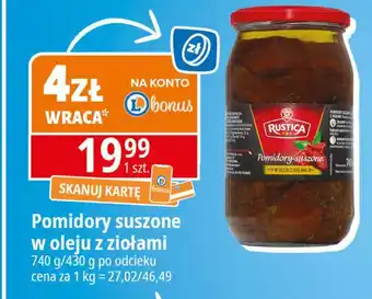 E.Leclerc Pomidory suszone w oleju z ziołami Wiodąca Marka Rustica oferta