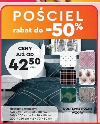 Biedronka Komplet pościeli bawełna 200 x 220 cm + 2 70 80 oferta