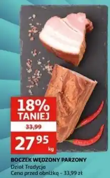 Auchan Boczek wędzony parzony oferta