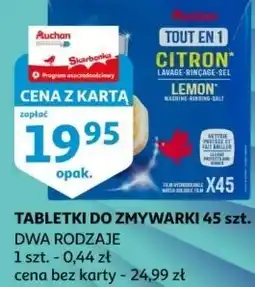 Auchan Tabletki wielofunkcyjne do zmywarek citron Auchan oferta