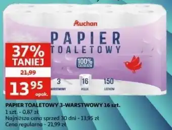 Auchan Papier toaletowy biały Auchan oferta