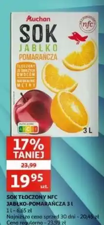 Auchan Sok jabłko-pomarańcza Auchan Różnorodne (Logo Czerwone) oferta