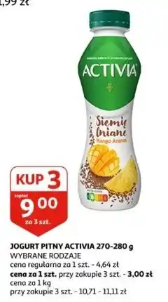 Auchan Jogurt siemię lniane mango-ananas Danone Activia oferta